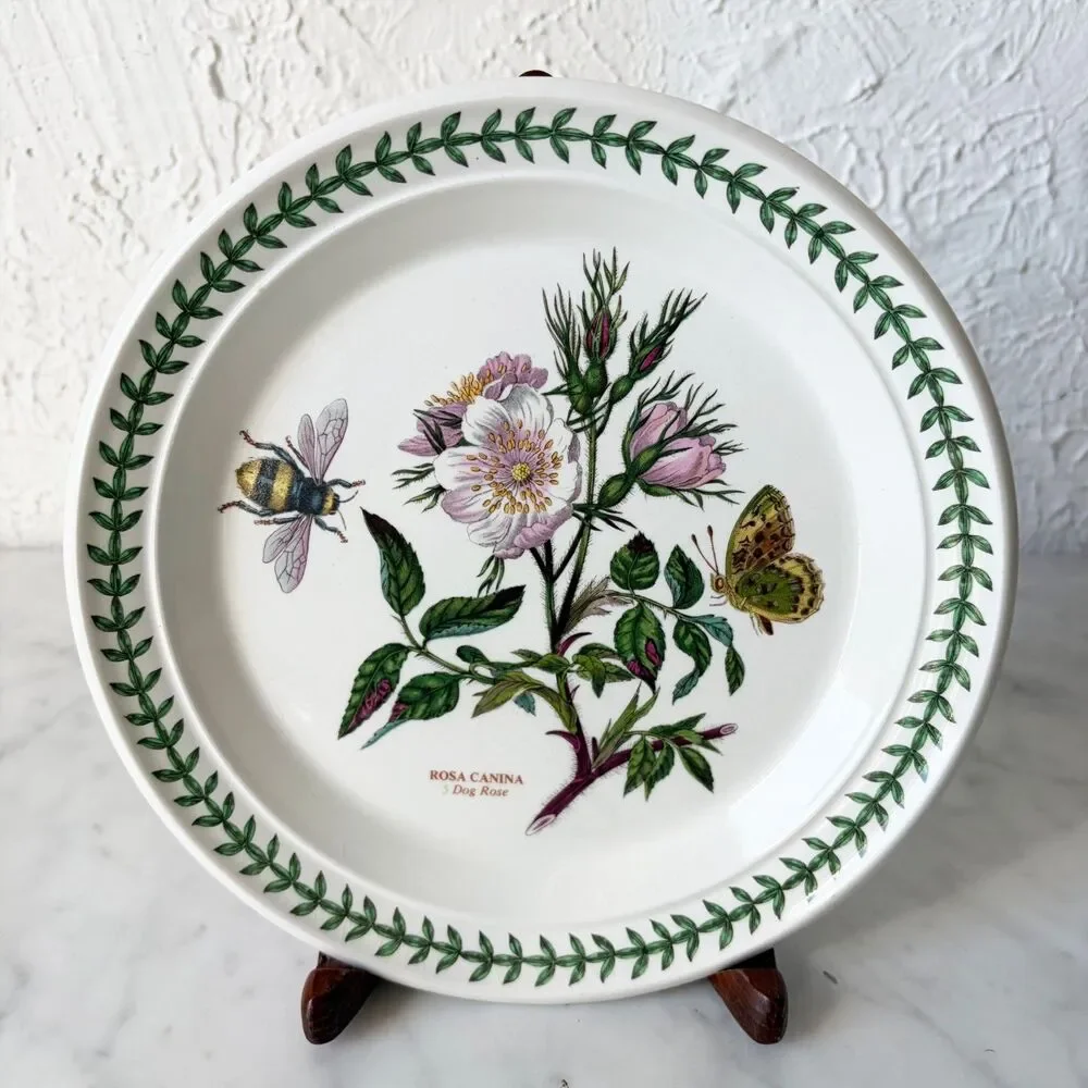 Portmeirion Botanic Garden Rosa Canina Dog Rose Salad Plate 8.5